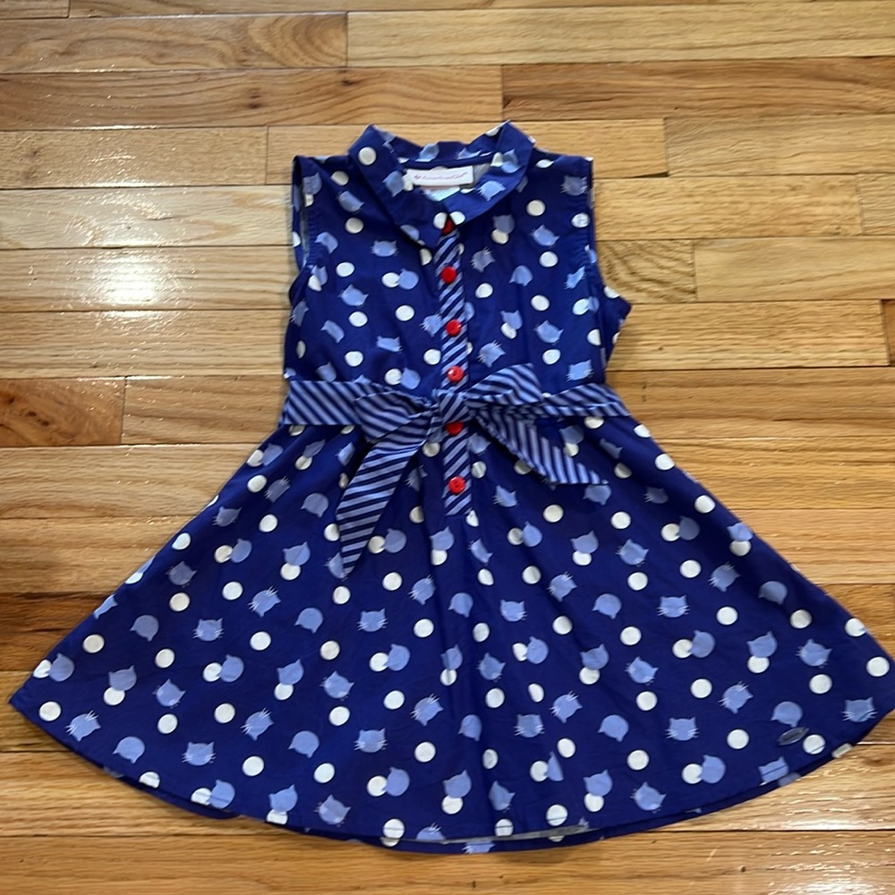 American Girl Purr-Fect Dots Dress Size 6
